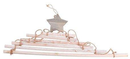 CIYODO Weihnachtliche AST-ledder Wanddeko Baumform Aus Holz Für Adventskalender Hängend Rustikale Weihnachtszweig Deko Wohnzimmer Feiertagsdekoration