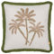 furn. Palm Embroidered Cushion Cover - Green - 45x45cm