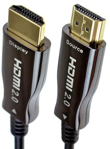 ProLux 4K Ultra HD HDMI Cable – High-Speed Fiber – Optic HDMI 2.0 Active – Optical Cable, 18Gbps, HDCP 2.2, Supports HDR, ARC, 3D, Dolby Vision- 2.00m