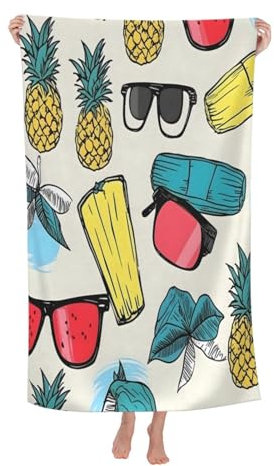 Reisetuch Frucht4 Sporthandtücher Sandfreie Reisehandtuch Weiches Strandlaken Für Wandern Männer 80X130Cm