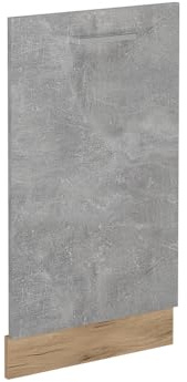 Vicco Frontale lavastoviglie R-Line, Calcestruzzo, 45 cm | Lavastoviglie completamente integrata 45cm · Senza piano di lavoro · Abbinato al frontale cucina · Liberamente combinabile