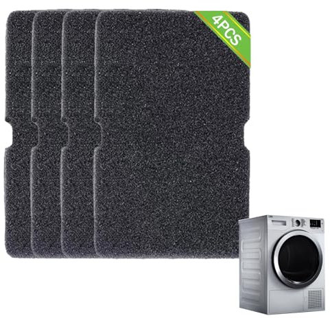 WLHFDC 4 Pezzi Filtri per Asciugatrice Beko 2964840100,Filtro in Spugna per asciugatrici,240x150x10 mm Filtro per Asciugatrice Beko a Condensazione e a Pompa di Calore,Anche per Grundig,Blomberg