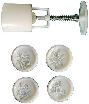 Flower Pattern Manual Press Moon Cake Mold Moon Cake Makers MidAutumn Festival Cookie Pastry Tool