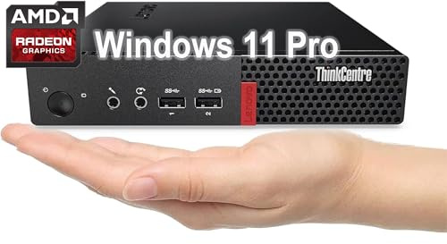 Lenovo ThinkCentre M625 Mini Business Desktop, AMD A4-9120C Prozessor, AMD Radeon R4 Grafik, AC Wi-Fi, Bluetooth 5.0, USB, RJ-45, Windows 11 Pro (8 GB RAM & 128 GB SSD)