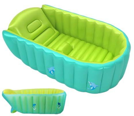 Baignoire gonflable bébé, baignoire pour les tout-petits, Baignoire de pour tout-petit gonflable, Anti-collision, conception ergonomique, matériau épais, bébés incontournables pour les voyages