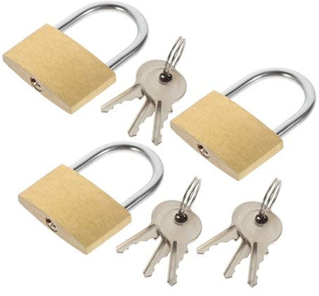 HOLIDYOYO 3pièces Cadenas à Clé Pour Armoire Cadenas De Clôture Avec Clés Serrures Pour Armoire Et Clôture Extérieure