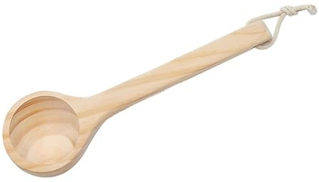 KiBcsLic Louche de Sauna Confortable En Bois pour L'eau, Idéale pour La Salle de Bain Ou L'hiver