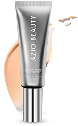 Azio Beauty SPF 50+ Tinted Anti-Aging Moisturiser 35ml Fair – Broad Spectrum UVA/UVB/HEV Protection - Hydrating Sheer Coverage Blurs Pores & Smoothes Fine Lines with Matrixyl & Niacinamide