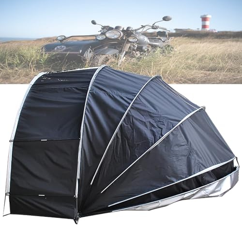 Motorcycle Shed Tent, Storage Garage for Motorbikes, Semispiral Shell Cover, Durable and Weather-Resistant Motorcycle Shelter