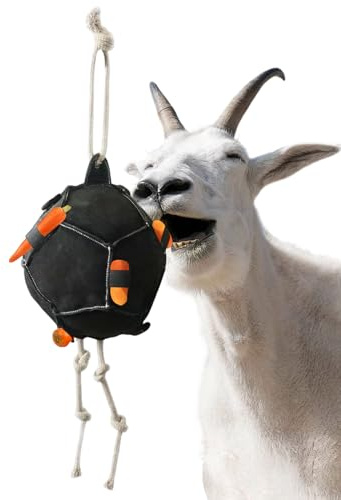 Bola de Regalo para Caballos – 25 x 25 x 55 cm, Bolas de enriquecimiento de Ganado, alimentadores de forraje de Paddock, Colgante de Valla, Bola de de Zanahoria para Caballos