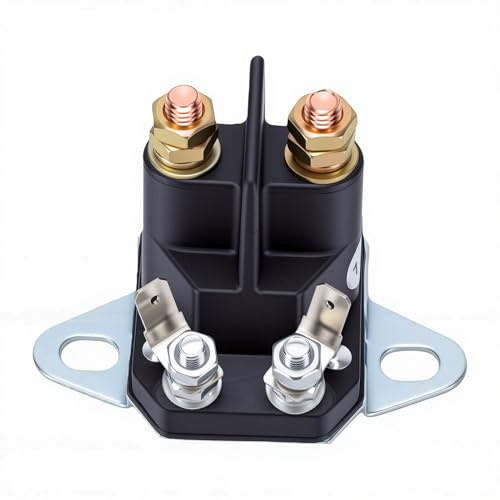 YUKERMARB 784 1221 210 Solenoide de Arranque 12 V Relé de Contactor 4 Terminales Respuesta Rápida Reemplazo Directo para Tractor de Césped Cortacésped Eléctrico Cortacésped de Cero Cabrestante
