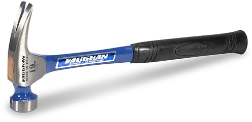 Vaughan RCF2P 540g Smooth Face California Framing Hammer | Smooth Face, Forged High Carbon Steel, Steel Handle, Magnetic Nail Starter, Rip Claw, VN12101
