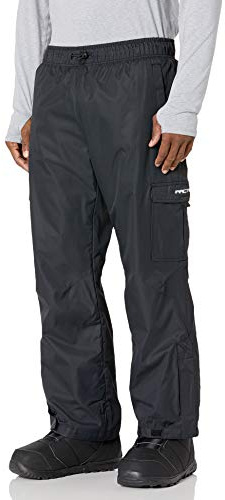 Arctix Men's Sentinel Pull Over Fleece-Lined Cargo Snow Pants, Black, Large/32 Inseam