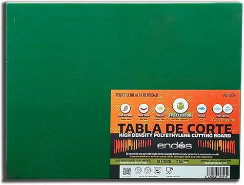 TABLA DE CORTE POLIETILENO 400x300x20 mm VERDE