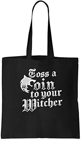 clothinx Toss A Coin To Your Witcher O‘ Valley Of Plenty | Barde Rittersporn Und Hexer Fan Design Für Gamer Und Bücher Fans | Passend Zur Lieblings-Serie Stoff-Tasche Schwarz