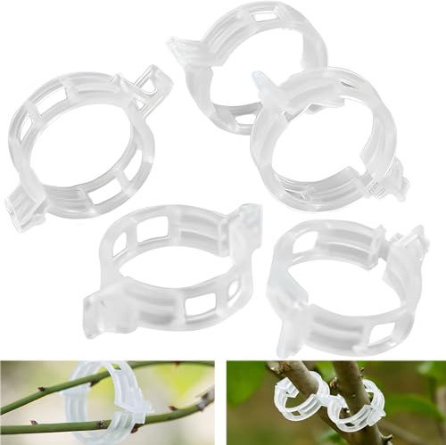 300 StückTomatenclips Verbinden, Pflanzen Clips, Pflanzenclips, Pflanzenklammern, Tomatenclips Verbinden Pfeffer Gurke Reben Ideal für Pflanzen Sicherung Unterstützt Einzupflanzen, Kunststoff