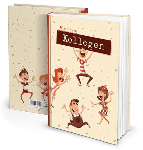 Logbuch-Verlag großes Kollegenbuch zum Abschied rot braun weiß A4 Meine Kollegen - Abschiedsbuch zum Einschreiben Abschiedsgeschenk