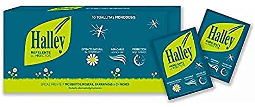 HALLEY REPELENTE INSECTOS 10 TOALLITAS MONODOSIS