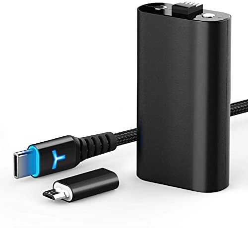 Batería de Controlador Xbox One/Xbox Series X S con Cable de Carga USB C de 3M y Adaptador Micro USB Batería Recargable del Kit Play and Charge de Accesorios Xbox, XBOX-SB02 1400mAh