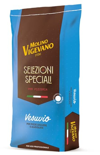 Molino Vigevano | Vesuvio Farina 0 Ideale per Pizza e Preparazioni a Media Lievitazione e Pizza Napoletana Contemporanea (10 kg)