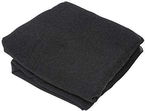 BIG-SAM 2m Bügelvlies 90cm Breite 40g/m² aus 100% Polyester in Schwarz oder Weiß - zur Verstärkung von Stoffen (SCHWARZ)