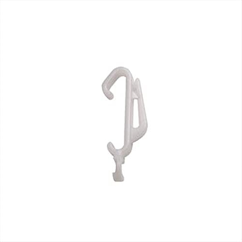 Plastic Sliding Curtain Track Hook Gliders In White (100 Pack)