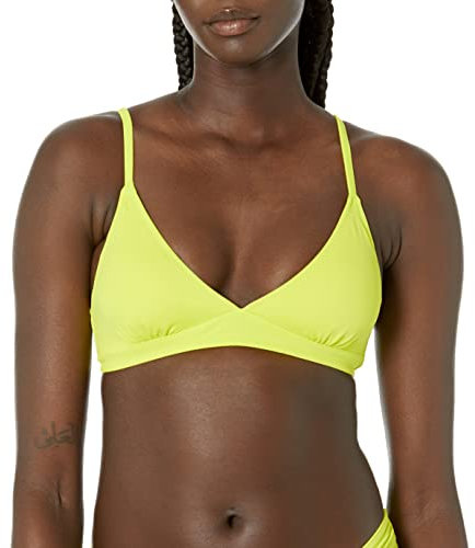 Amazon Essentials Parte Superior de Bikini Clásico con Sujeción Ligera Mujer, Verde Lima, 38