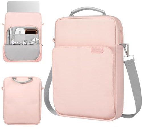 TiMOVO Custodia per Laptop per MacBook Neo 13 pollici 2026 Modello A3404 con Chip A18 Pro, Borsa da Trasporto con Manico e Tracolla, Rosa