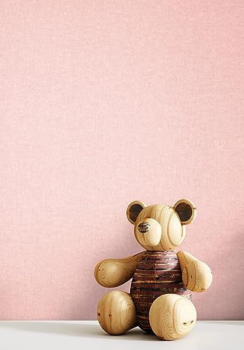 NEWROOM Papier peint Rose Couleur Unie Intissé - Moderne Structure Aspect lin Couleur Unie