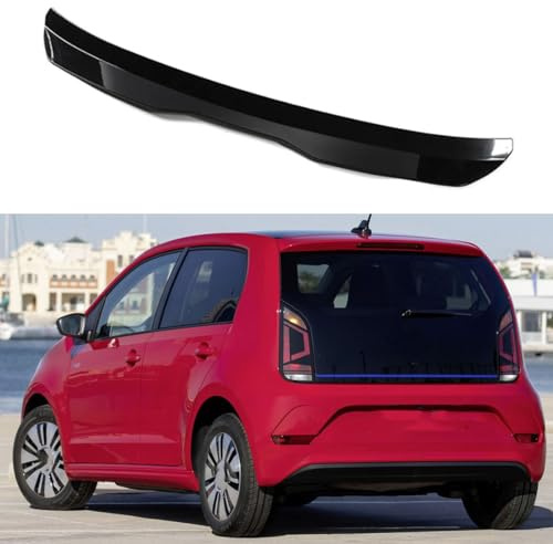 Auto-Dachheckflügelspoiler für VW UP e-UP, ABS-Schrägheck-Heckspoiler, glänzendes Schwarz/Kohlefaser-Look