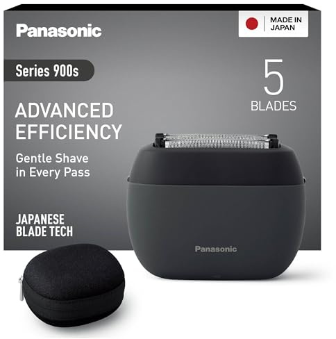 Panasonic Series 900s ES-PV3B-K Rasoir Électrique 5 Lames, Rasoir Compact, Capteur de Barbe Réactif, USB-C, Utilisation Sec & Humide, Noir Mat
