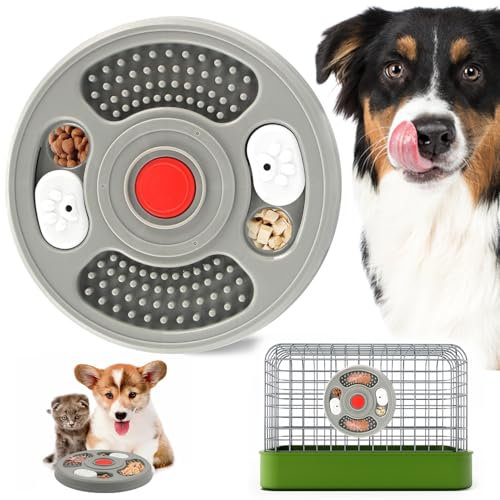 Bowl Hundeschüssel Katzenfutternapf Dog,Katzenfressnapf Schleckmatte Katze Leckmatte Hund klein für Trockenfutter und Nassfutter,Antischlingnapf Hunde Anti Schling Napf,23.5 * 23.5 * 4.5cm