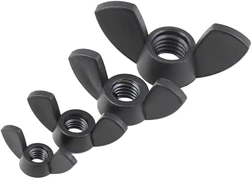 Flügelmuttern, Schmetterlingsflügelmutter, 10/20/50 Stück, M3, M4, M5, M6, M8, M10, M12, handfest anziehende Flügelmutter, Kunststoff-Barrenmutter, Kunststoff-Schmetterlings-Kunststoffkappenmutter, Ha