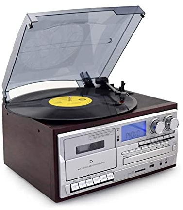 Gramophone, Tourne-Disque, Tourne-Disque Vinyle, Support CD, Radio FM, Disque U, Carte SD pour disques vinyles, Lecteur de disques Vintage à entraînement par Courroie, Tourne-Disque de Musique pour t