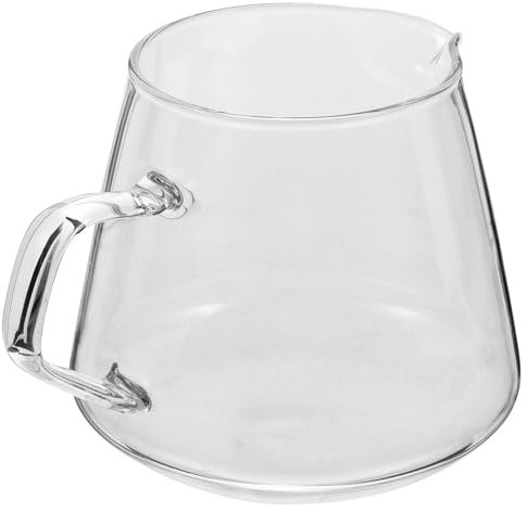 Alipis Bicchiere Da Caffè in Vetro Trasparente 650 Ml Con Manico Ergonomico, Brocca Per Panna Con Isolamento Termico, Pratico Distributore Di Tè Per Casa e Bar