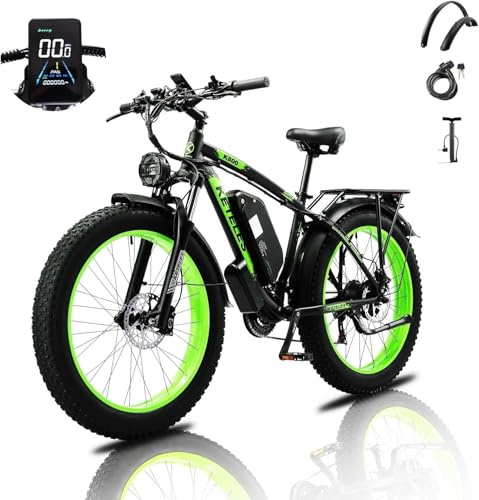 Electric Fat Tire Mountain Bike for Adults - 26 All-Terrain Anti-Slip Wheels with Removable 48V Battery & USB Charger | Quick-Release Seat, 70+ Miles Range, Includes Phone Mount