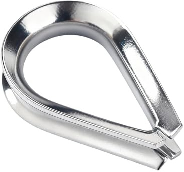 Drahtseil Kauschen aus 304 Edelstahl, M4 4mm Kabelkauschen Drahtseilklemmen für Forstseil Windenseil Stahlseil Naturseil, Crimpschlaufen Hülsen (30 Stück)