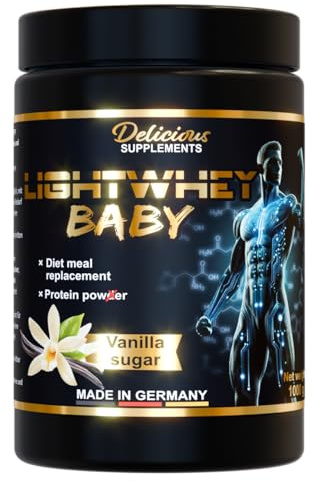 Lightwhey Baby - Whey Protein Pulver Vanilla Sugar - 2 kg Eiweißpulver für Diät, Muskelaufbau & für den Alltag, Mahlzeitersatz als Shake mit Wasser oder Milch - Delicious Supplements - Made in Germany