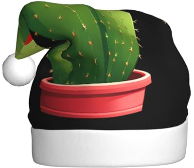 YYHHAOFA Cappello di Natale del modello del pallone rosso e del cactus per uso adulto del partito di Halloween