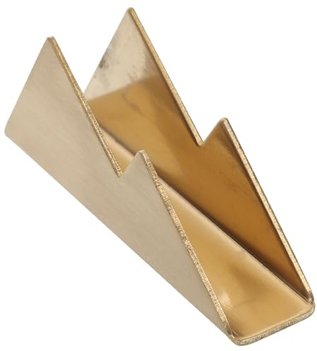 UKCOCO Goldener Visitenkartenhalter aus Edelstahl Tischkartenständer mit Schlitz für Karten und Fotos Namenskartenhalter für Büro und Feierlichkeiten