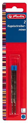Herlitz Kugelschreibermine Profisize, 2 Stück auf Karte, blau