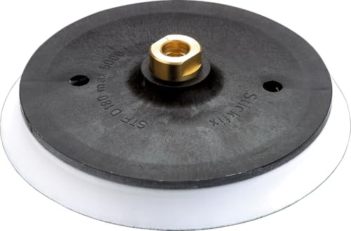 Festool Plateau de Ponçage Souple ST-STF-D180/0-M14 W - 180 mm | Semelle de ponçage souple Stickfix D180, filetage M14 - pour surfaces lisses et courbes