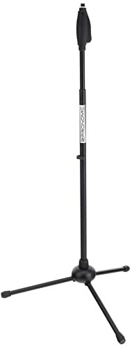 Pronomic MS-250 Pied de Microphone à Une Main - Trépied pour Micro Chant - Pieds Stables - Extension Facile Grâce au Fermoir Pratique à Une Main - Hauteur : 106 à 171 cm - Noir