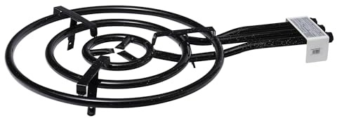 VAELLO - Réchaud à Paella Émaillé - Brûleur à Gaz Butane et Propane pour Poêle à Paella - Accessoire de Cuisine Extérieure Garanti 2 Ans - 3 Feux, Ø 60 cm
