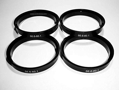 Centradores Lot de 4 Adaptateurs pour centrage de jantes en aluminium, de 66,6 - 60,1 mm