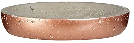 Premier Housewares PREM-1601633 Piattino Portasapone, Calcestruzzo E Rame, Copper, 14x11x3 cm