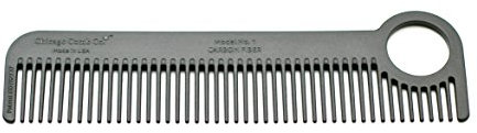 Chicago Comb Model 1 Carbon Fiber, Pocket and Travel Comb, Anti-Static, 14 centimeters, Made in USA