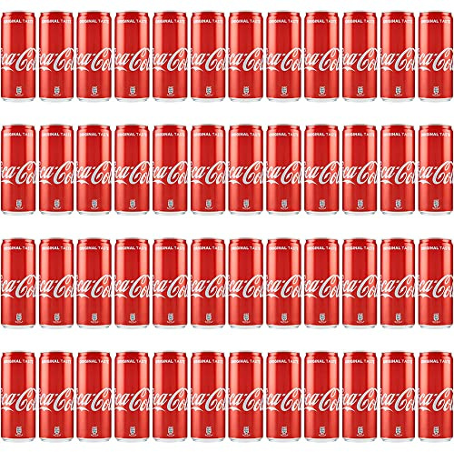Lot de 48 boîtes de Coca-Cola Original Taste Cola 330 ml Boisson italienne sans alcool