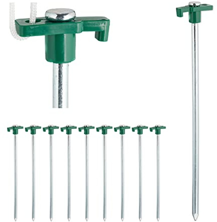 Relaxdays Felsbodenhering 10er Set, Erdanker für Harte Böden, 25cm, Bodenanker, Zeltzubehör, Stahl verzinkt, Farbwahl