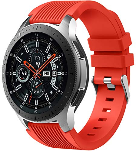 Dirrelo Armband Kompatibel mit Samsung Galaxy Watch 3 45mm/Galaxy Watch 46mm/Huawei GT 2 46mm, 22mm Weiche Silikon Sport Armbänder Ersatz für Samsung Gear S3 Frontier für Herren Damen
